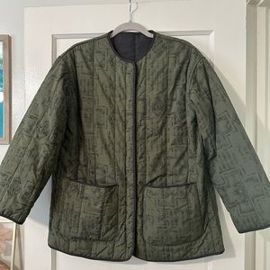 Pendleton Reversible Green and Black Quilted Jacket